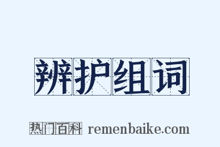 辨护组词是什么意思的图片